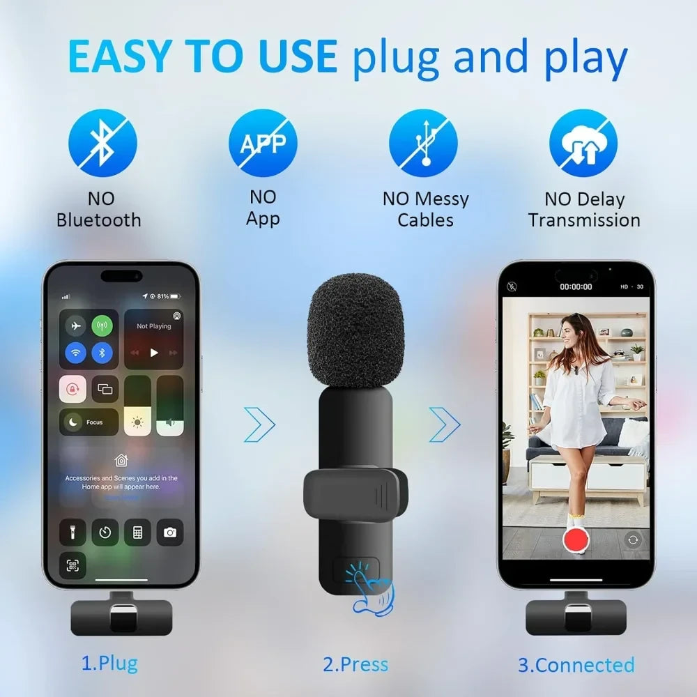 Wireless Clip-on Lavalier Microphones
