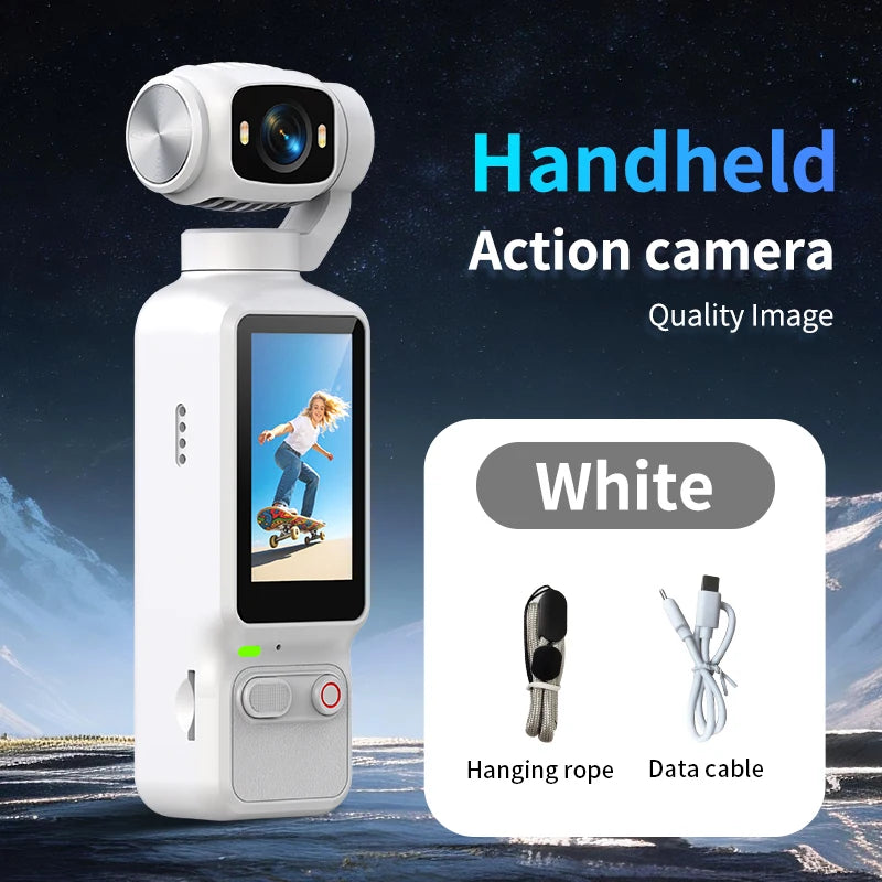 Portable 4K action camera with rotating lens – product feature image 8