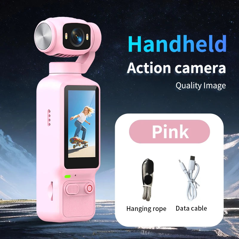 Portable 4K action camera with rotating lens – product feature image 7