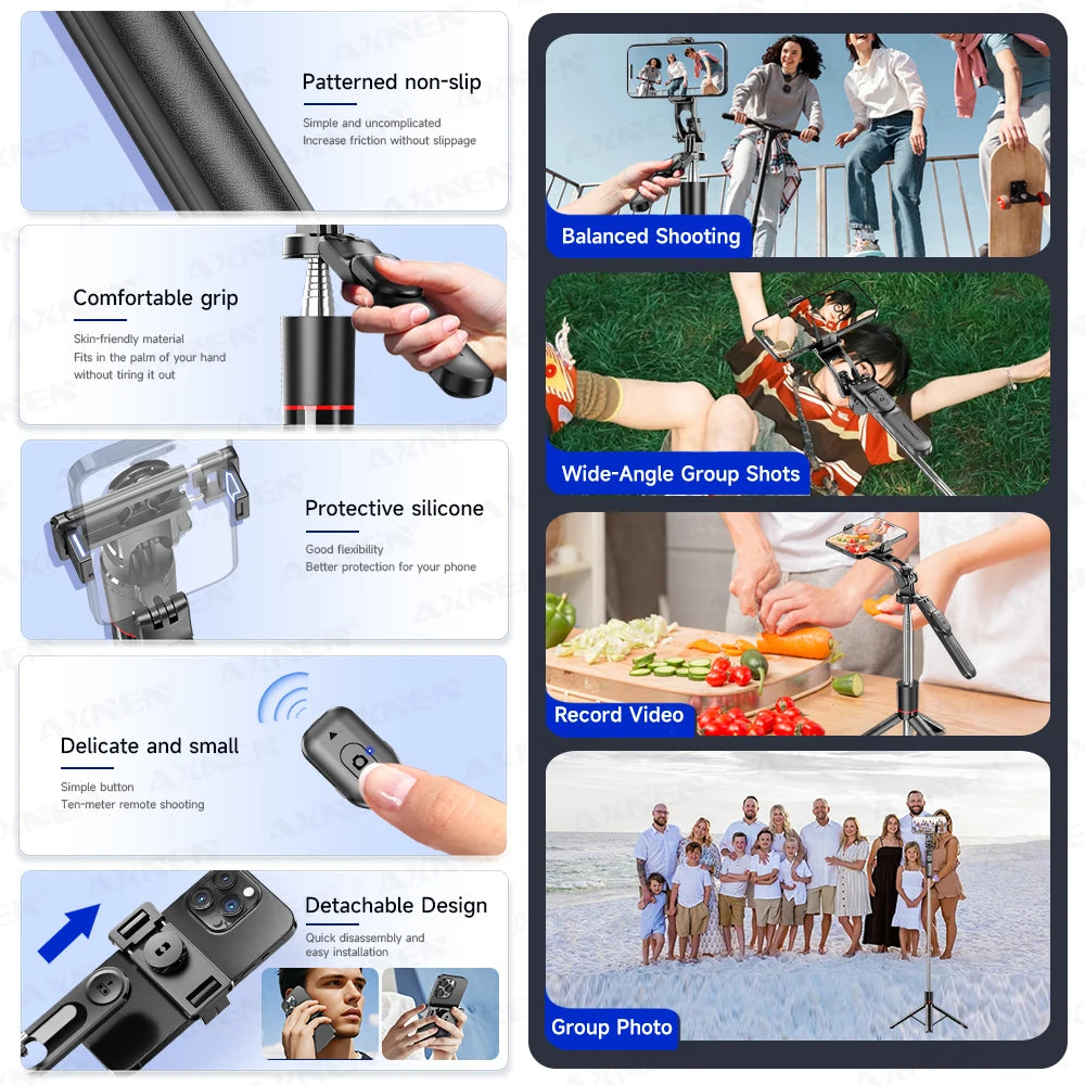 F16 adjustable phone holder for portrait and landscape filming