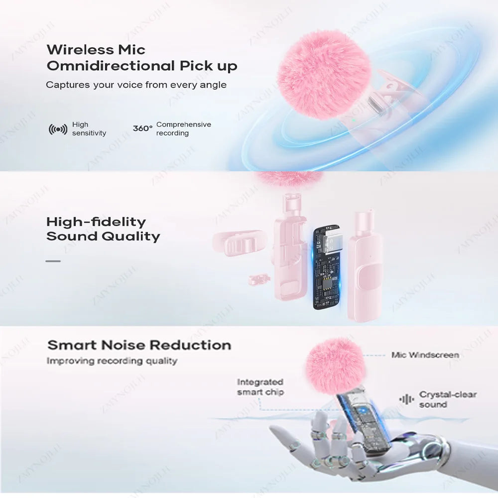 K9 wireless microphone omnidirectional pickup and noise-reduction features