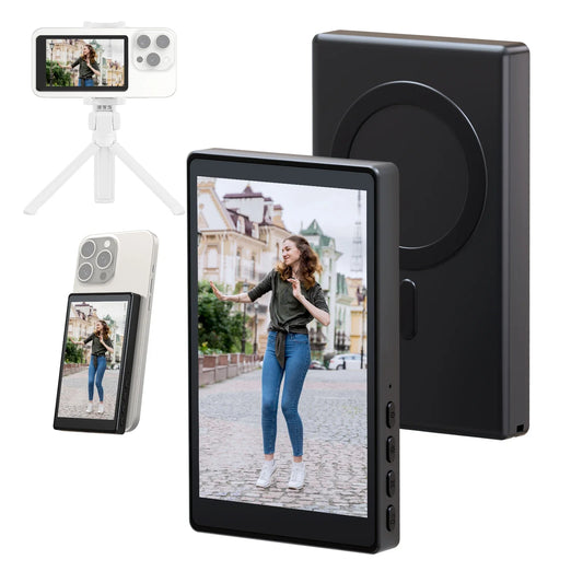 Magnetic wireless rear-camera selfie monitor