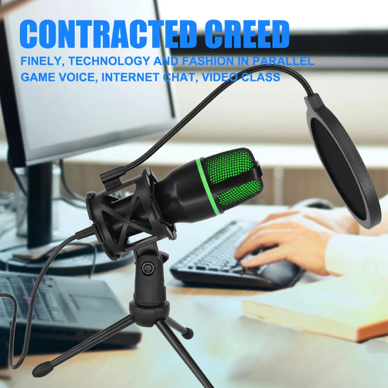 3.5 mm desktop microphone used with a computer
