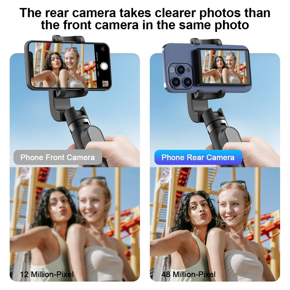 Magnetic rear-camera selfie monitor accessories