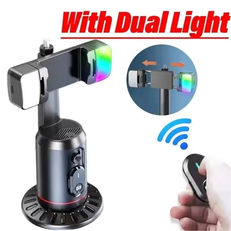 C17 gimbal tripod with dual fill lights and Bluetooth remote