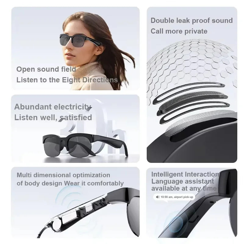 Camera glasses dark-lens style
