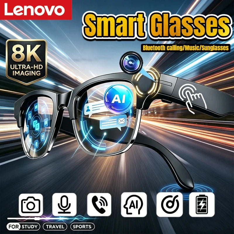 Bluetooth camera glasses with voice assistant