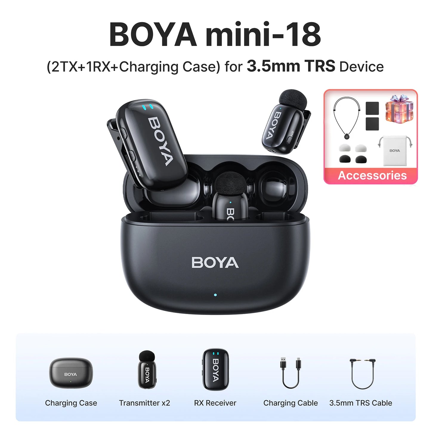 BOYA Mini wireless lavalier microphone – product feature image 22