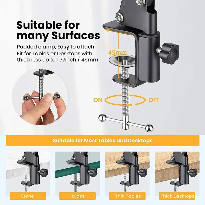 Flexible overhead phone tripod desk mount – product feature image 5