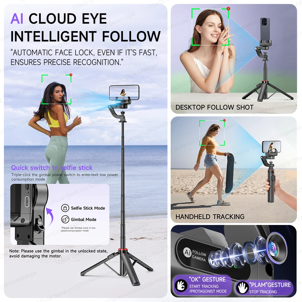 C22 AI face-tracking modes for hands-free filming