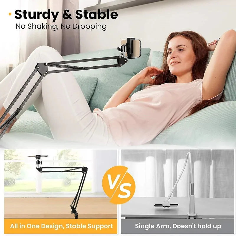 Flexible overhead phone tripod desk mount – product feature image 6
