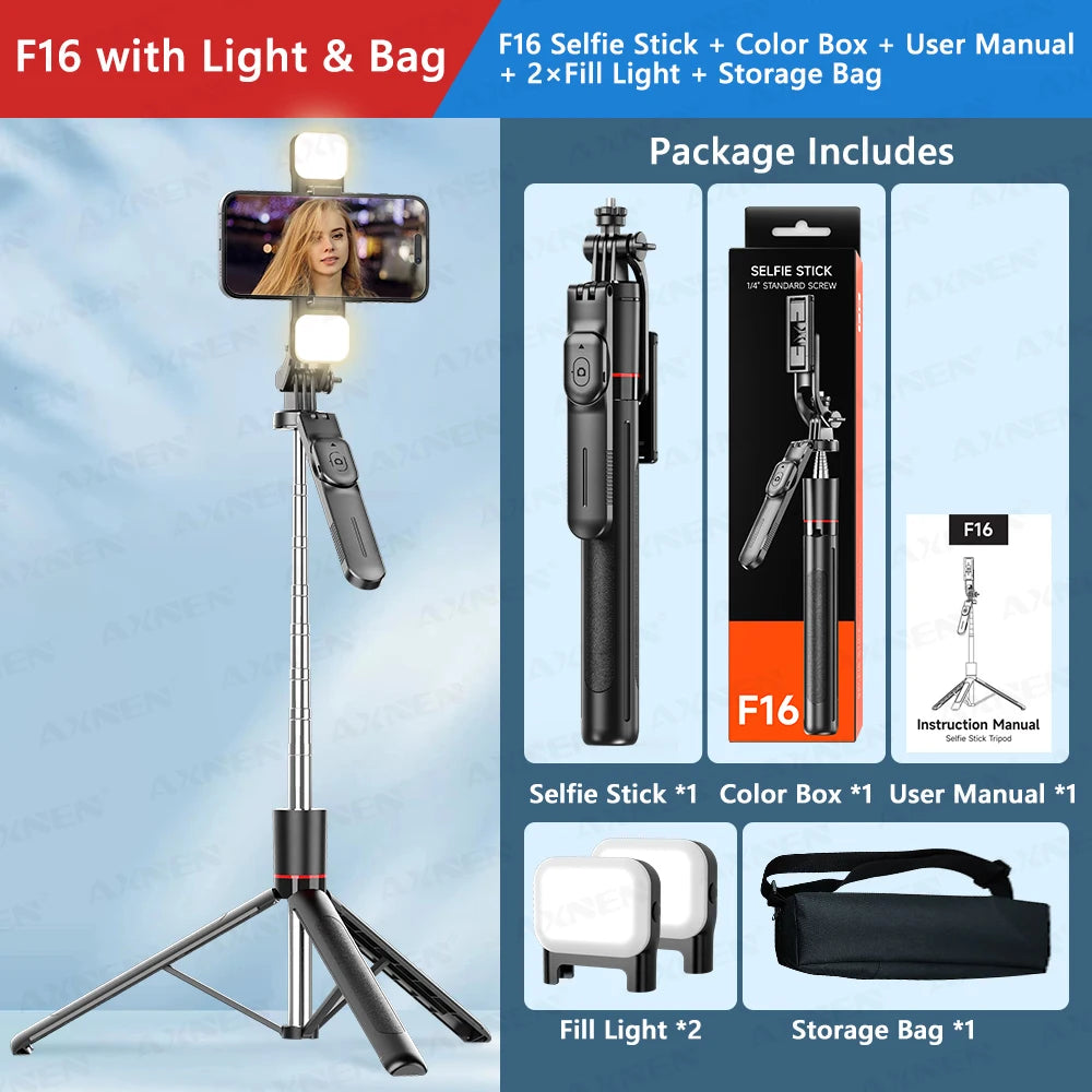 F16 selfie stick tripod in a creator setup
