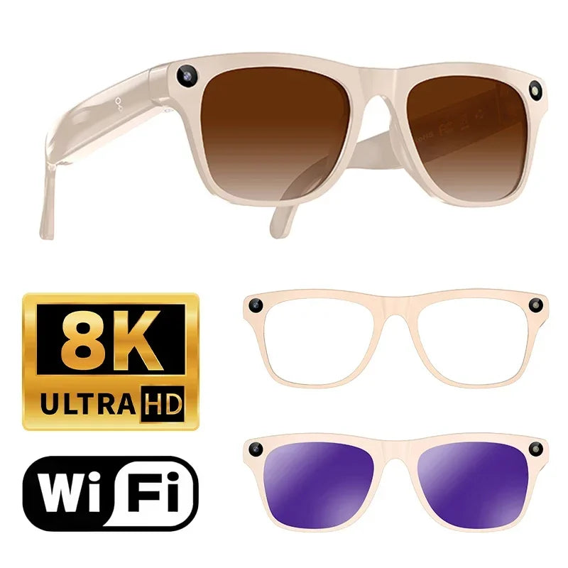 Smart camera glasses Bluetooth audio feature