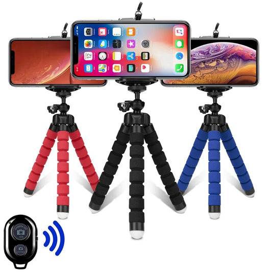 Flexible mini phone tripod with octopus legs