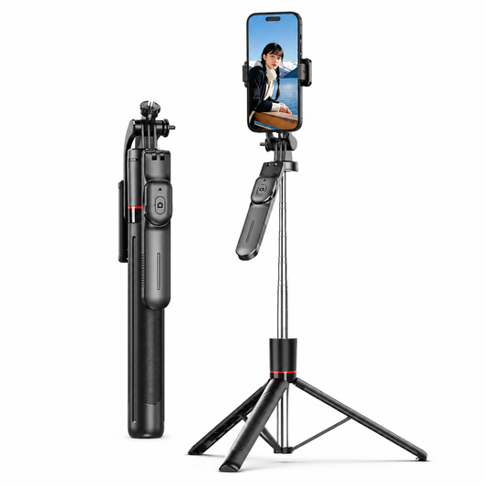 F16 selfie stick tripod on a clean white background