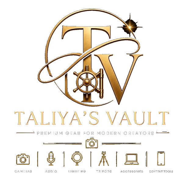 Taliya's Vault transparent gold logo