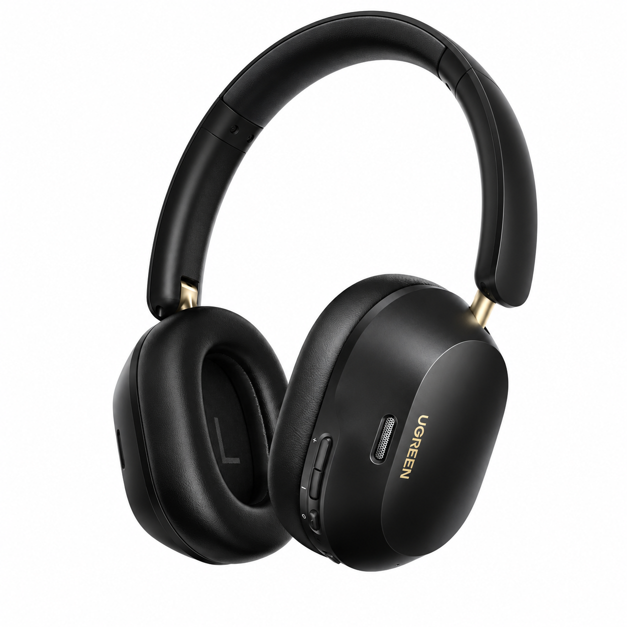 UGREEN black over-ear ANC wireless headphones on white background